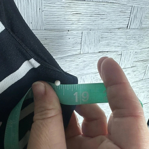 Ann Taylor Black & White Jumpsuit striped evening business casual plus size - Picture 10 of 13